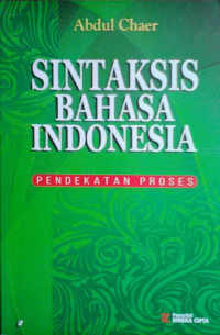 Image of Sintaksis Bahasa Indonesia Pendekatan Proses