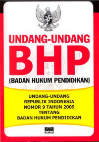 Image of Undang Undang BHP (Badan Hukum Pendidikan)