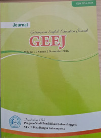 Image of Journal GEEJ Volume III Nomor 2 November 2016