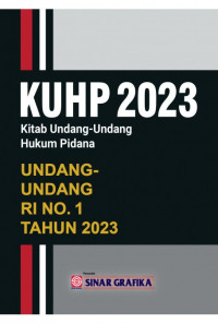 Image of KUHP 2023 UU RI No.1 Tahun 2023