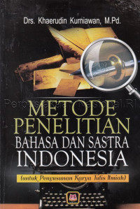 Image of Metode Penelitian Bahasa dan Sastra Indonesia