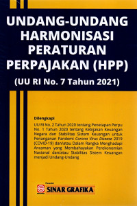 Image of UU Harmonisasi Peraturan Perpajakan ( UU RI No.7 Tahun 2021)