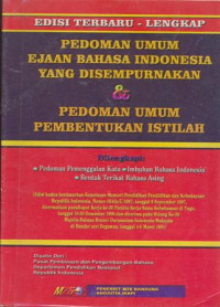 Image of Pedoman Umum Ejaan Bahasa Indonesia yang Disempurnakan & Pedoman Umum Pembentukan Istilah