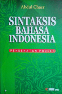 Sintaksis Bahasa Indonesia Pendekatan Proses